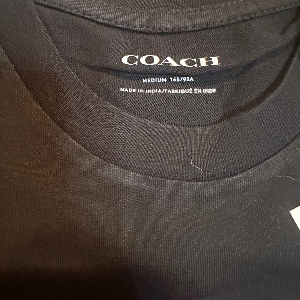 Coach Black Signature T-Shirt in Organic Cotton - Picture 6 of 6